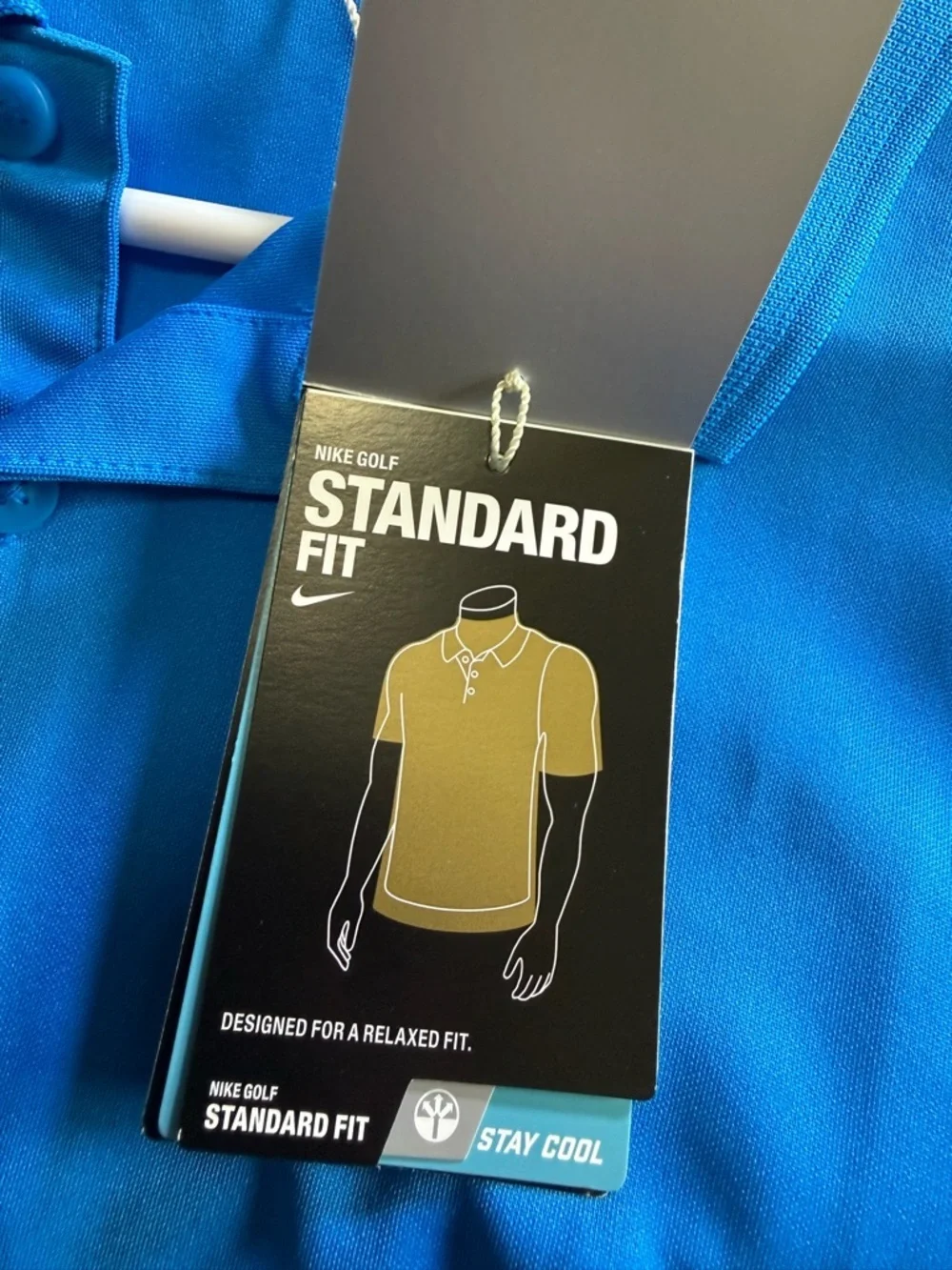 Nike Golf Dri-FIT Polo NWT XL Blue Standard Fit